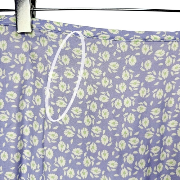 NWT Zara Purple Ditzy Floral Crop Top And Midi Slip Skirt Women’s Set Sz XS - Picture 11 of 12